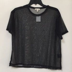 Shimmer black and silver threaded Tee.